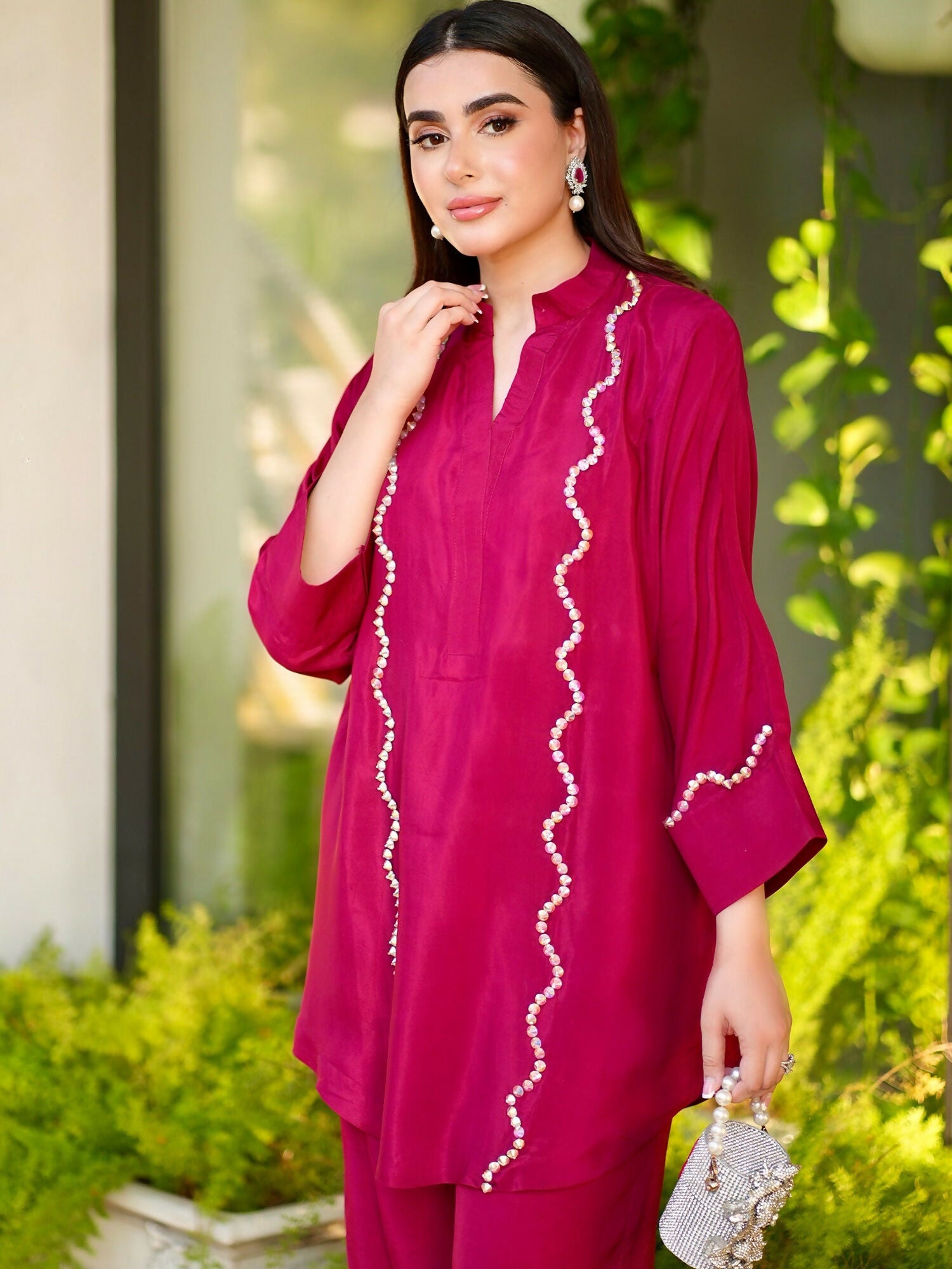 Allure By IH Co-Ord Drop 1 Thai Silk Embellished Co-Ord Set-Macy