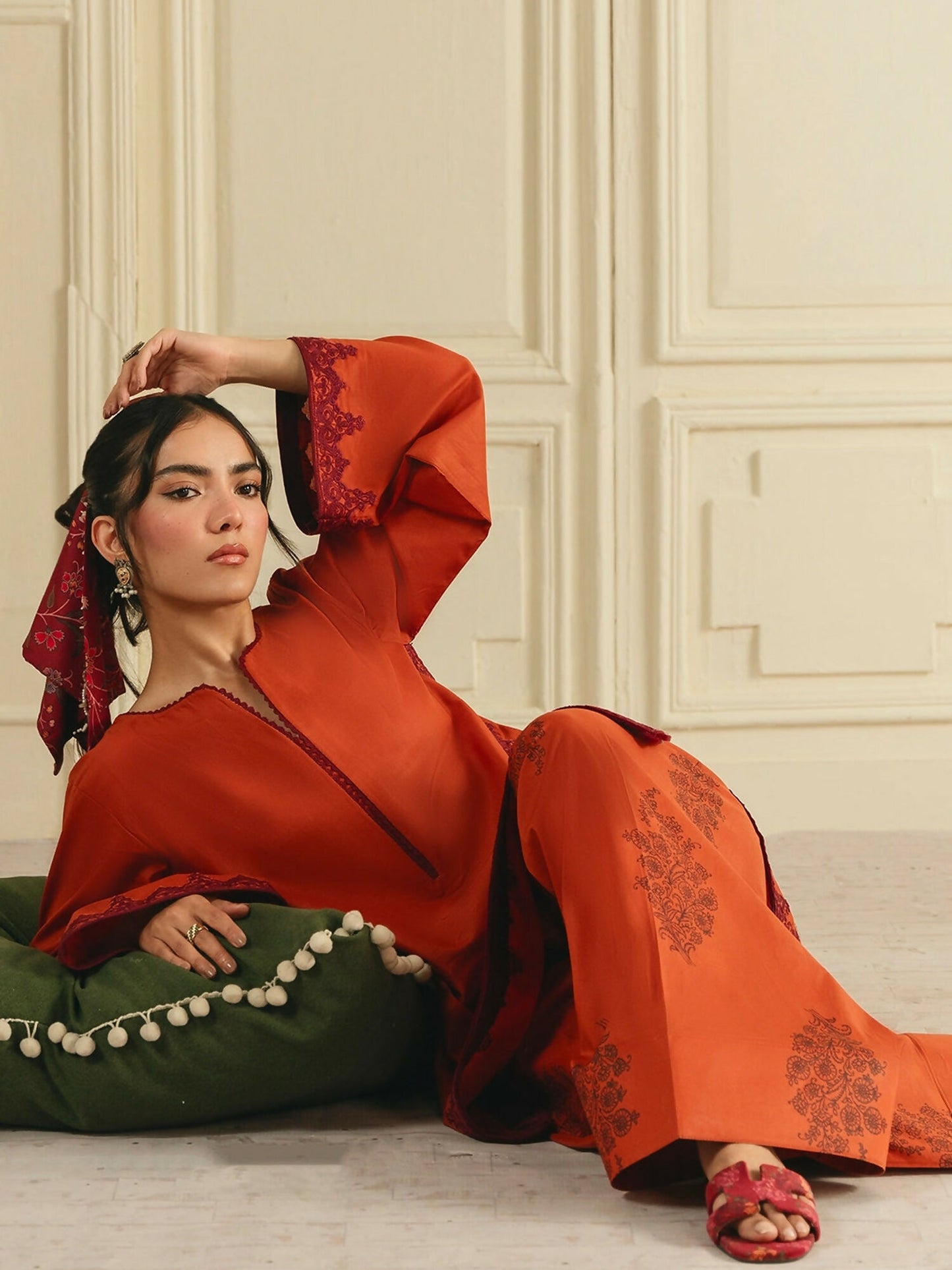 Mannat Clothing Boho Summer'26 Cotton Embroidered Stitched Suit-Amberveil