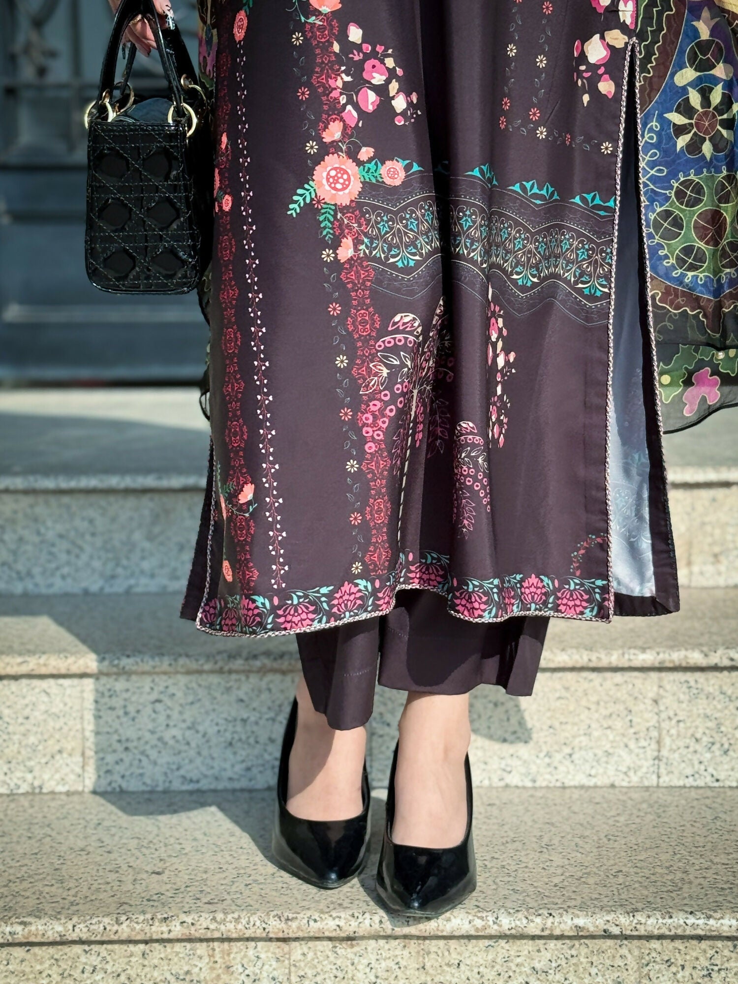 Sehrish Kanwal K-Ord Crepe Printed Co-Ord Set-Slate
