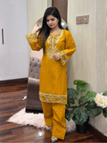 Tehzeeb Libas Cotton Embroidered Stitched 2-Piece Suit-Muqaddas