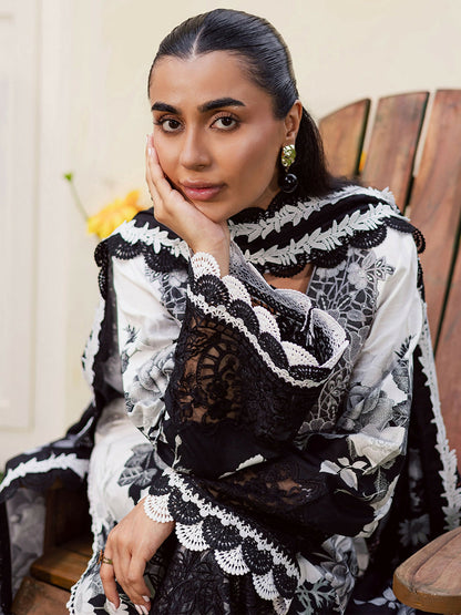 Mahnur Gardenia Khaddar Embroidered Unstitched 3-Piece Suit-GR-05