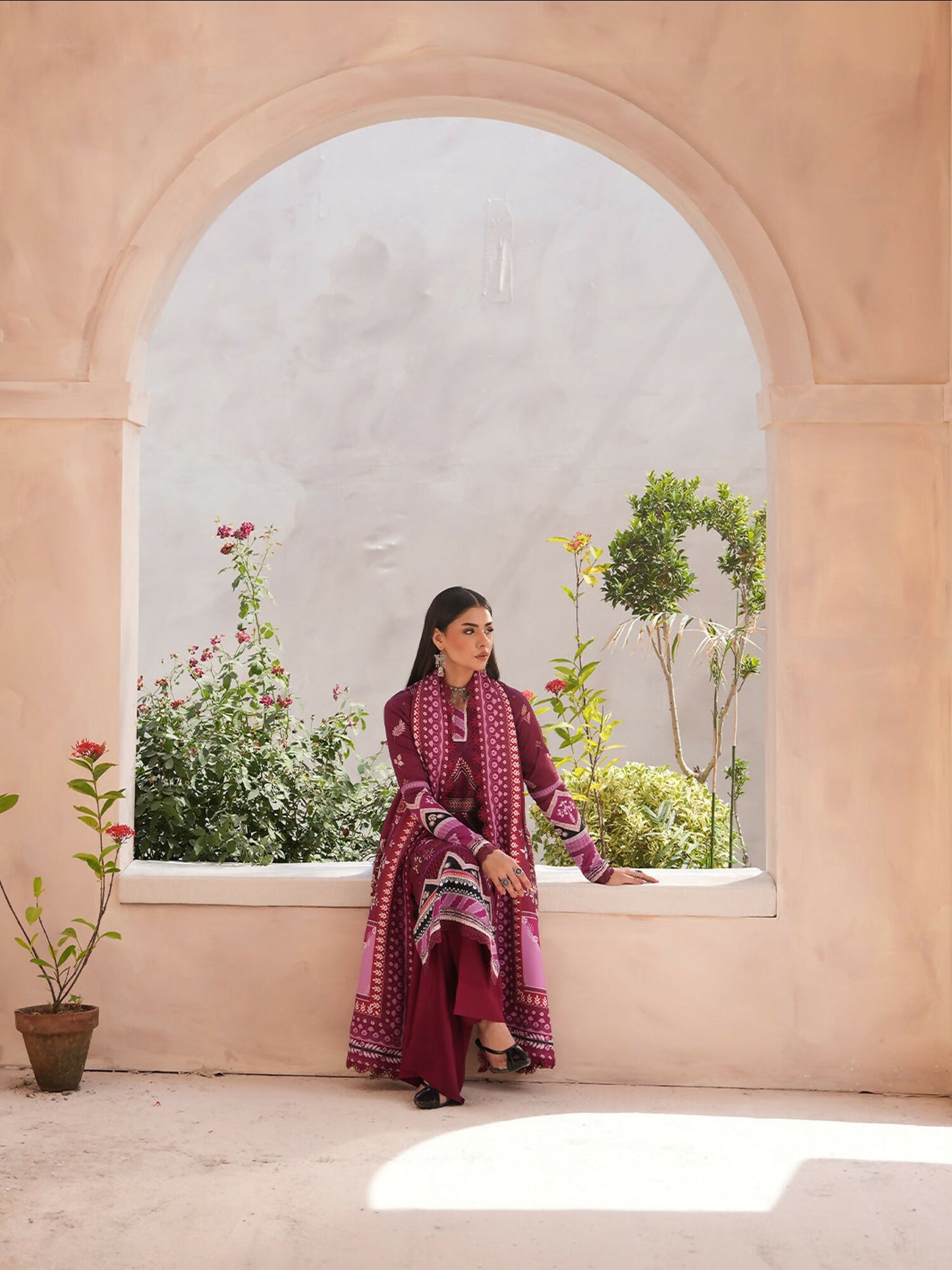 Binilyas Kotrai Embroidered Unstitched 3-Piece Suit-795-B