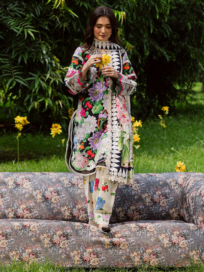 Mahnur Gardenia Khaddar Embroidered Unstitched 3-Piece Suit-GR-10