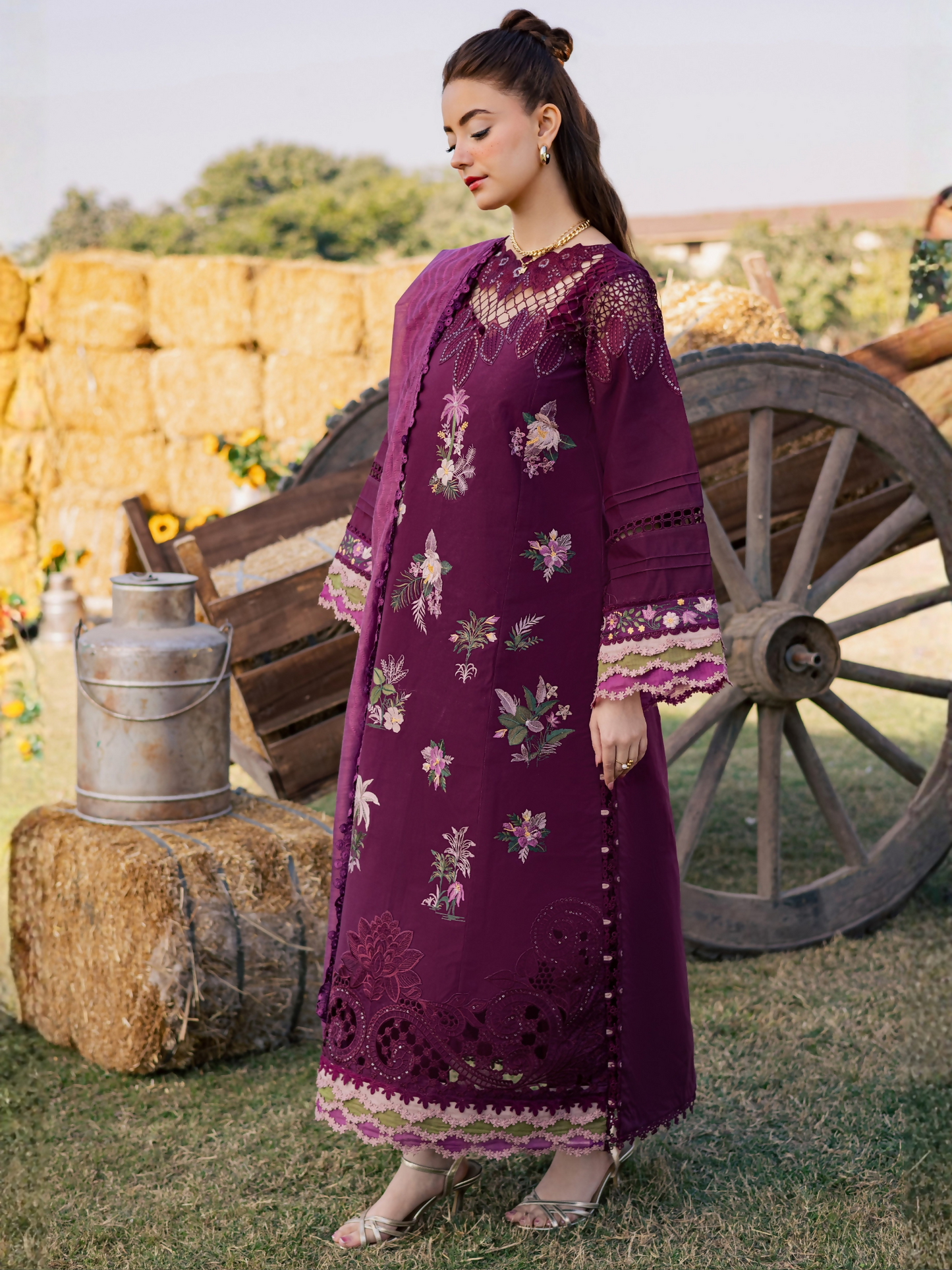 Parishay Summer Queen Vol 2 Lawn Embroidered Unstitched 3-Piece Suit-SQU-04