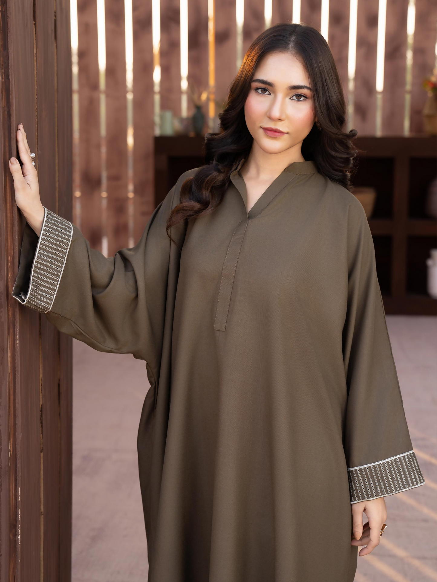 Panache Apparel Winter Core Linen Embroidered Stitched Suit-Butterfly