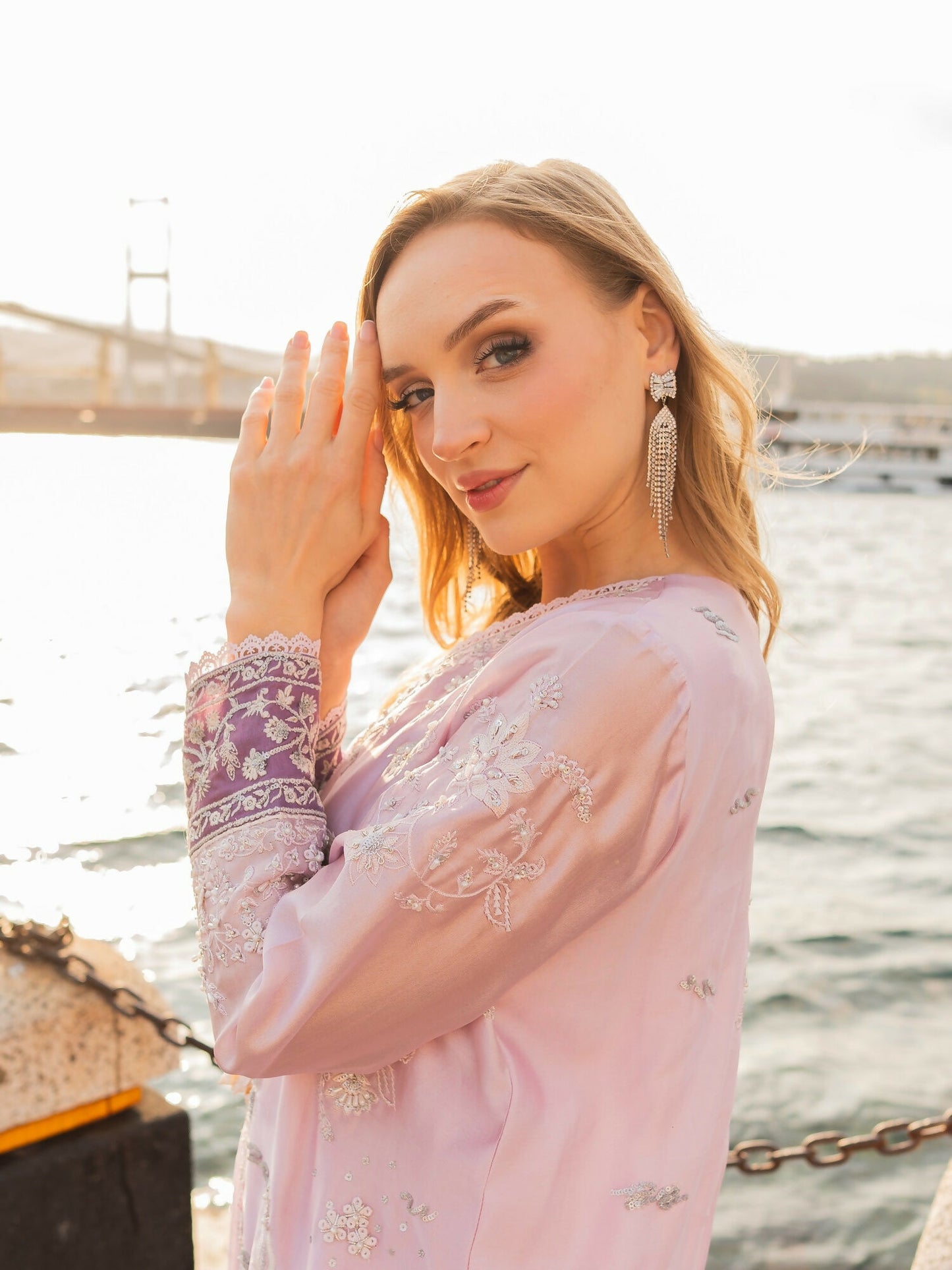 Farooq Hameed Studio EiD Collection'26 Pure Silk Embroidered Stitched 3-Piece Suit-Eva