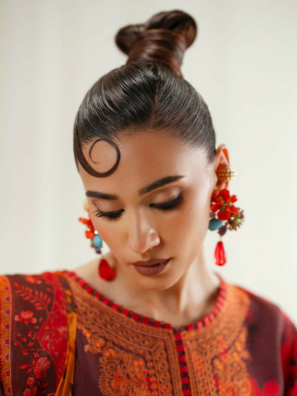 Binilyas Eres Bonita Viscose Embroidered Stitched 3-Piece Suit-1106-A