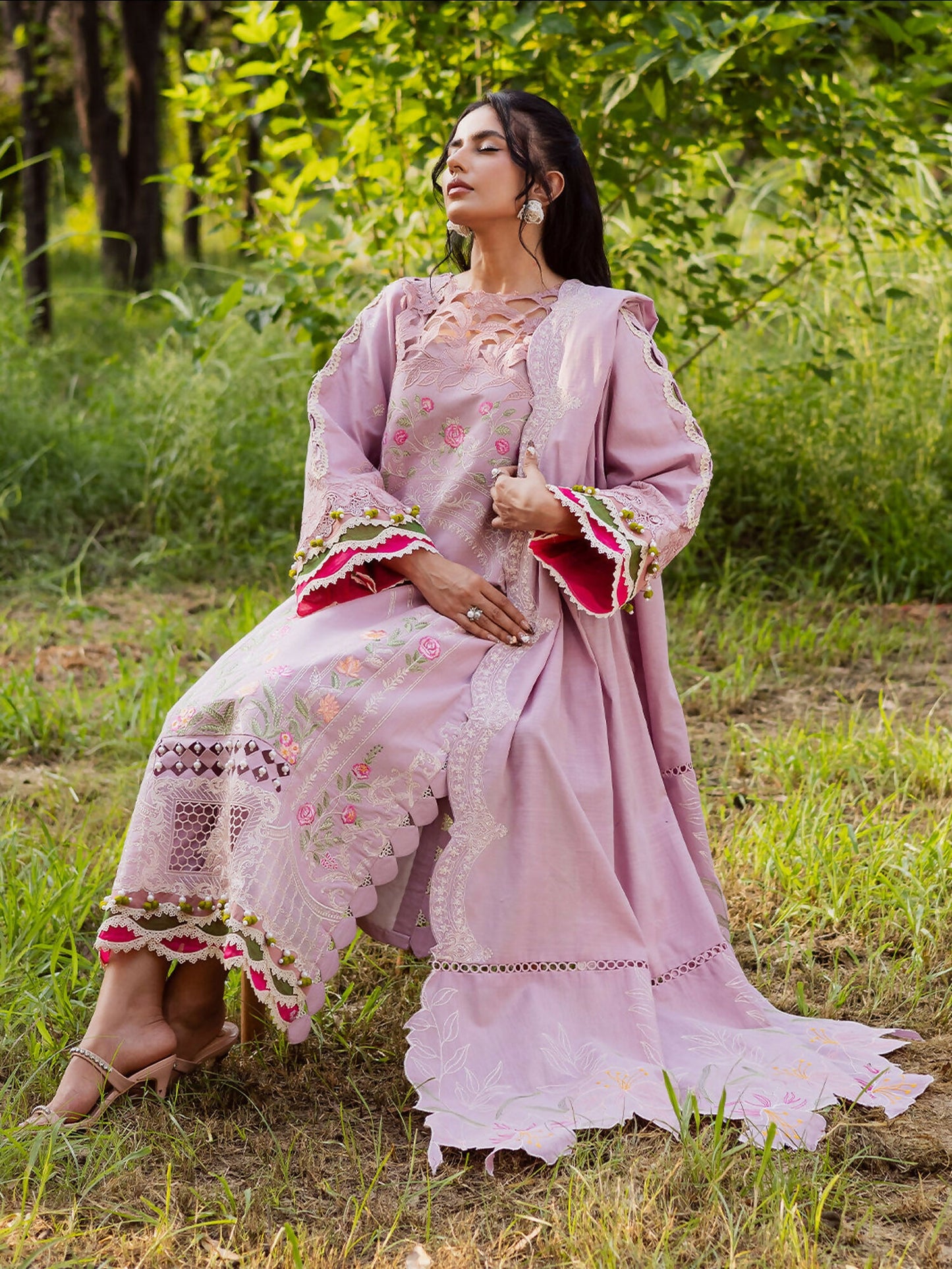 Parishay Winterwood Tales Khaddar Embroidered Unstitched 3-Piece Suit- WW - 10