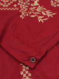 Velvour Girls Cotton Embroidered Stitched 2-Piece Suit-VG77-D