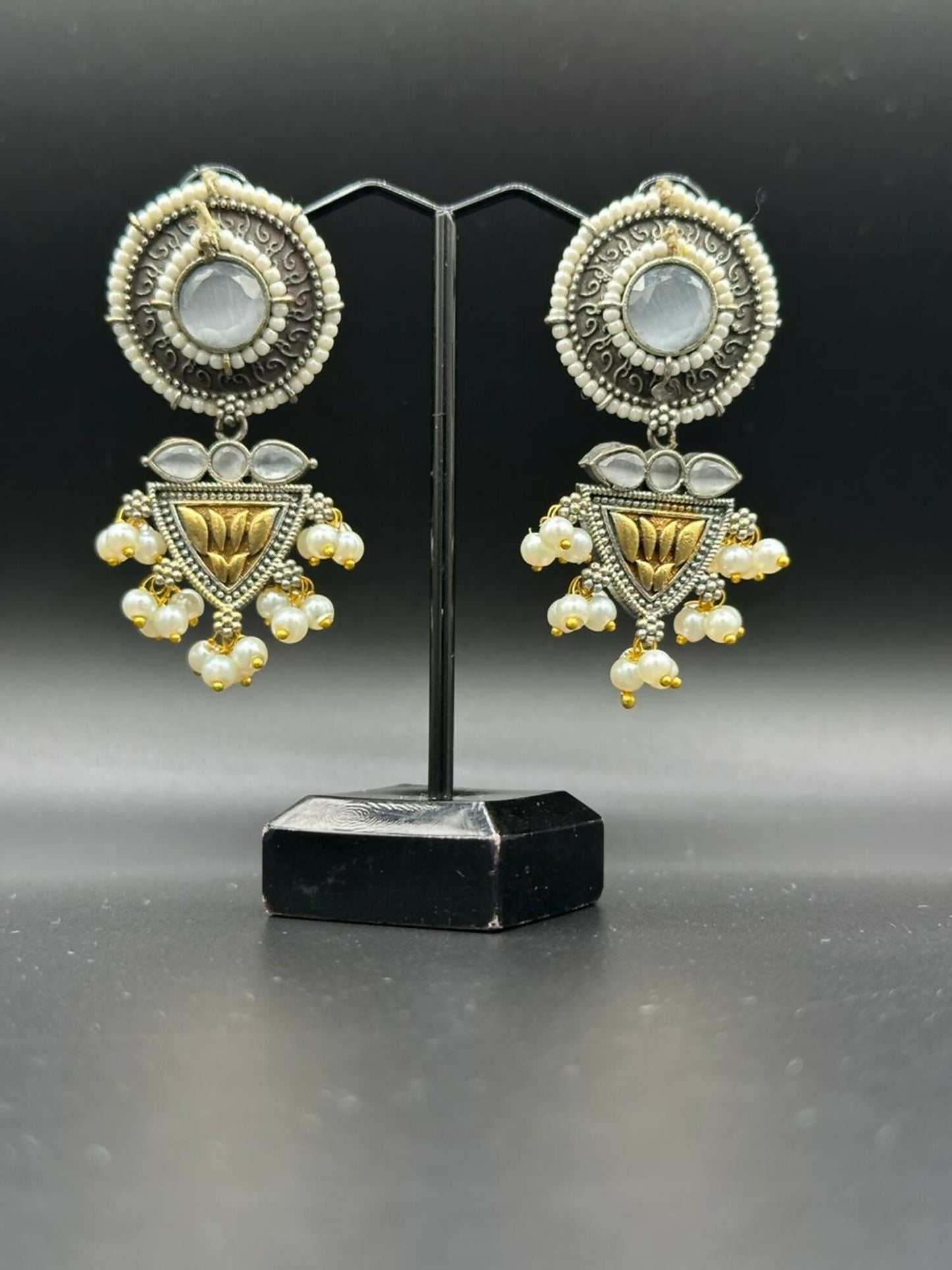 H&A Jewellery Handmade Brass Oxidized Jhumka