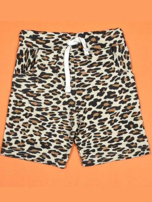 Funky's Leopard Print Comfy Shorts-11378