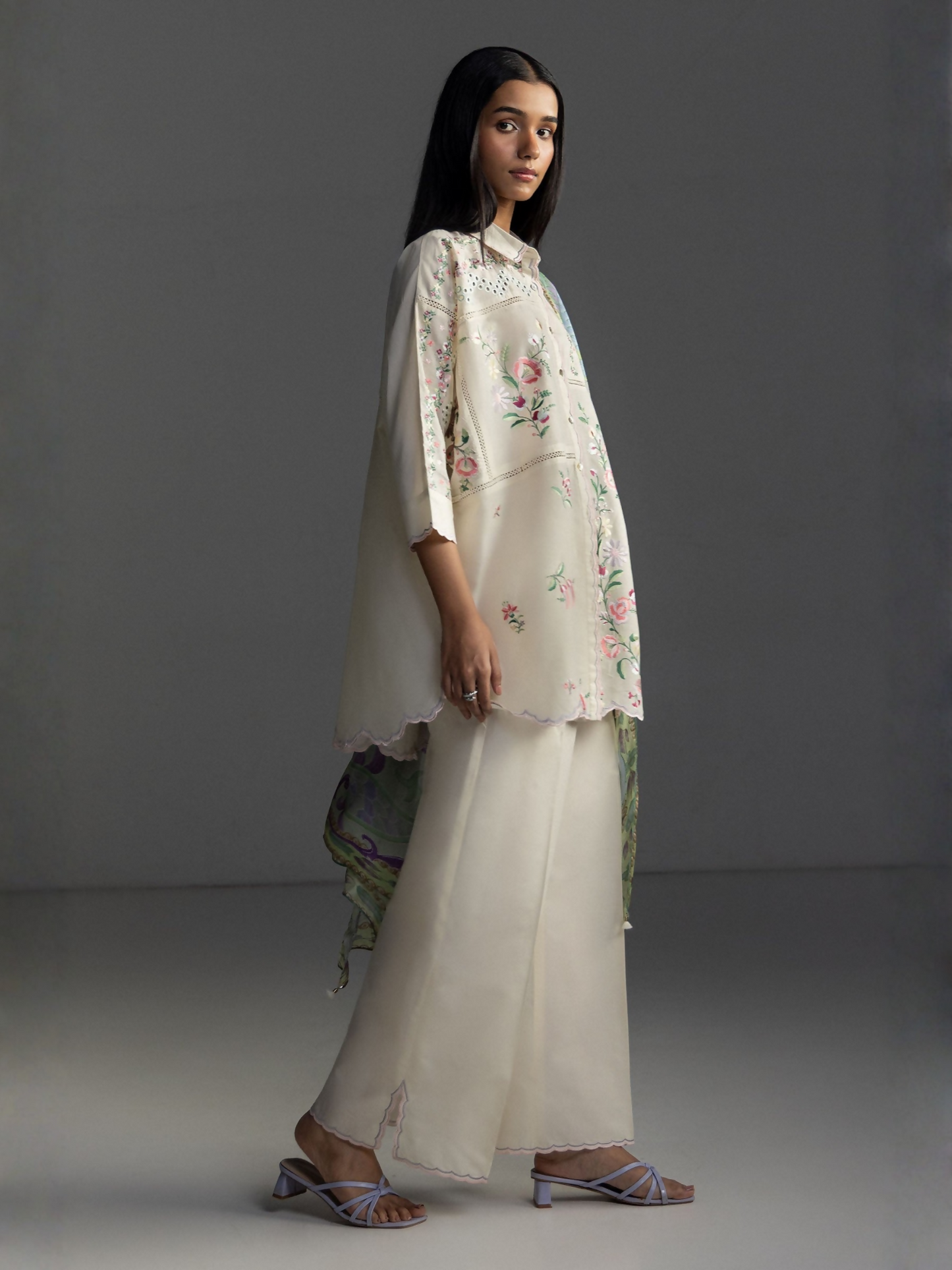 COCO by Zara Shahjahan Lawn'26 Embroidered Unstitched 3-Piece Suit-Seren-5A