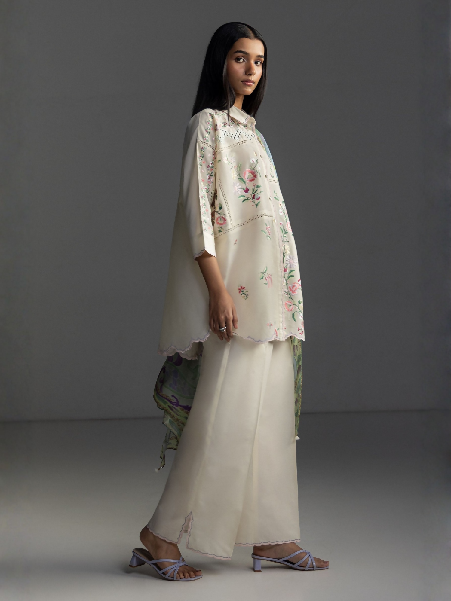 COCO by Zara Shahjahan Lawn'26 Embroidered Unstitched 3-Piece Suit-Seren-5A