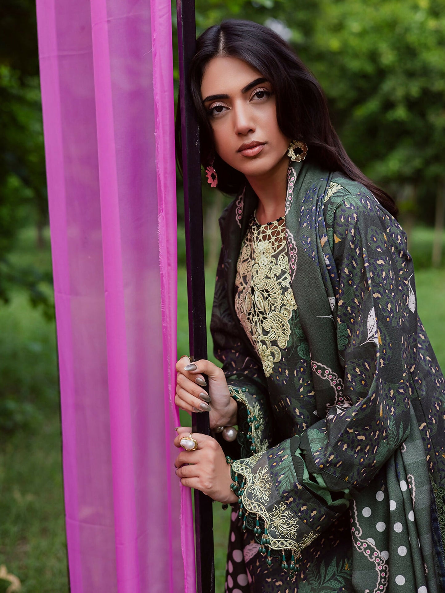 Parishay Rang e Sarma Khaddar Embroidered Stitched 3-Piece Suit-SAR-10