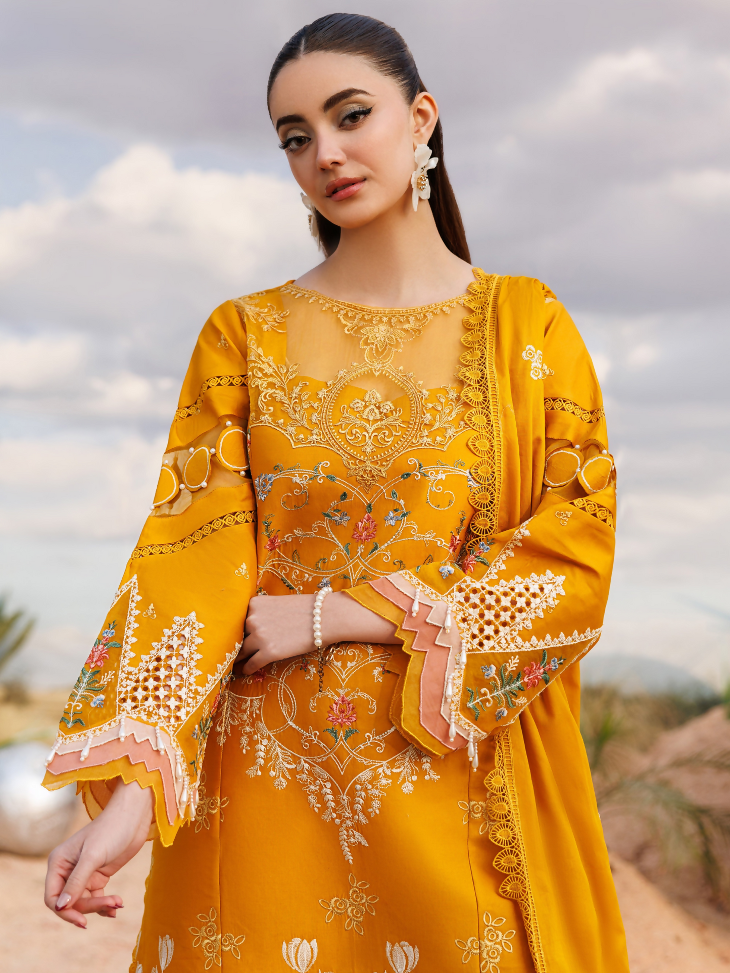 Parishay Shangrila Lawn Vol 2 Embroidered Unstitched 3-Piece Suit-ANG-02
