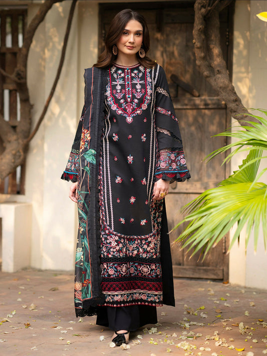 Mahnur Angan Lawn'26 Embroidered Unstitched 3-Piece Suit-AN-007