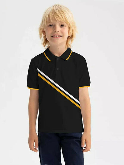 Funky Boys Twill Tape Fashion Cotton Polo-13676