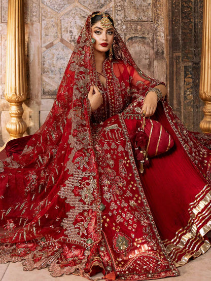 Shiza Hassan Shehnai Organza Embroidered Stitched 3-Piece Suit-Roha