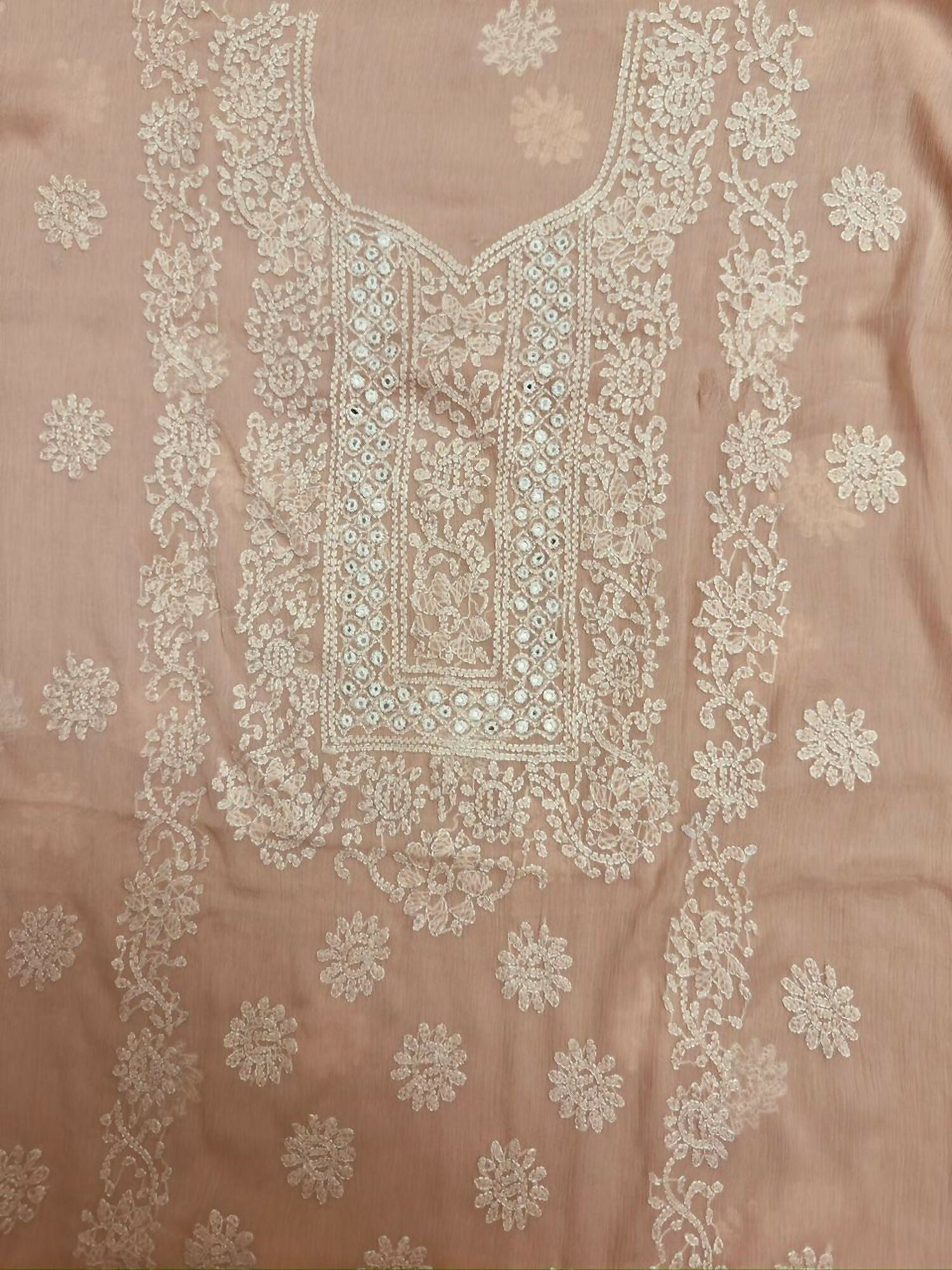 AB Hand Embroideries Chiffon Embroidered Unstitched 2-Piece Suit