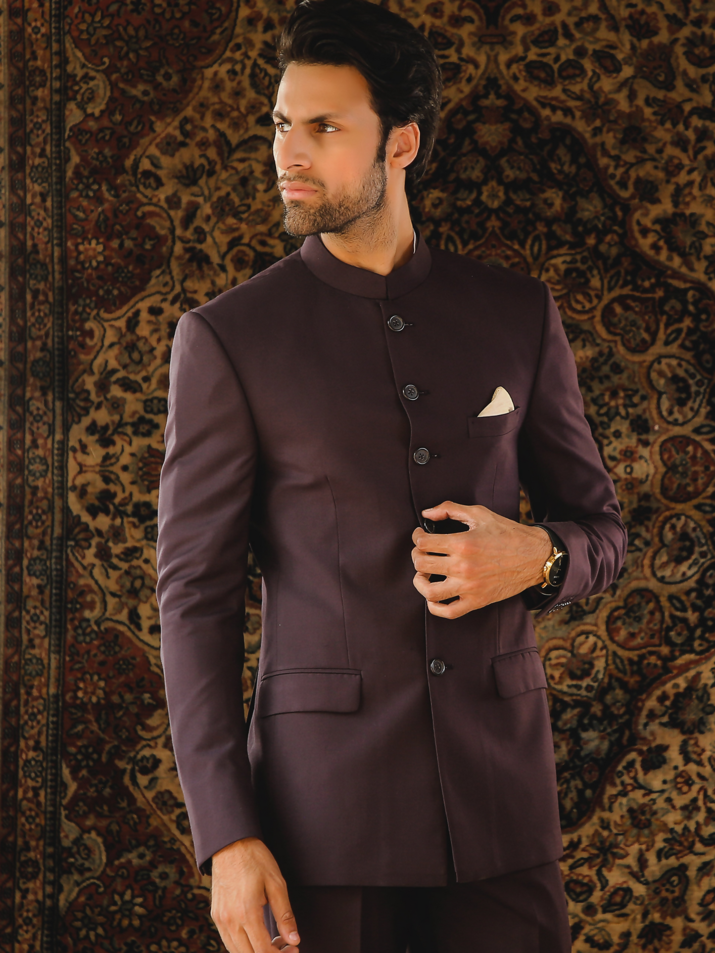 Gem Garments The Sartorial Edit Jacquard Prince Coat Set-Kaspar