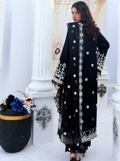 RB Pret & Couture Linen Embroidered Stitched 3-Piece Suit-04