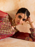 Shurooq Kanpur 1912 Net Embellished Pishwas-Lal Qila