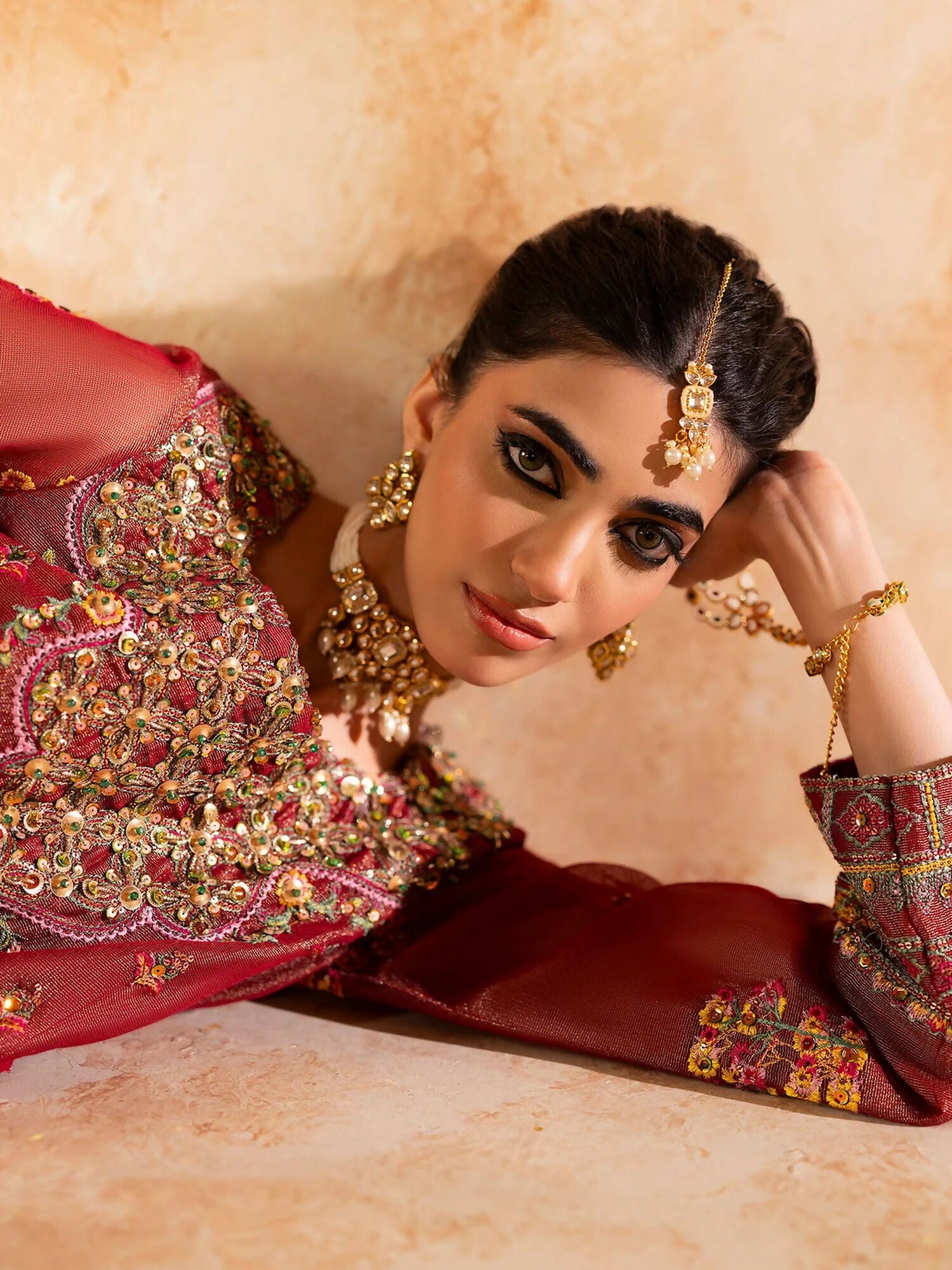 Shurooq Kanpur 1912 Net Embellished Pishwas-Lal Qila