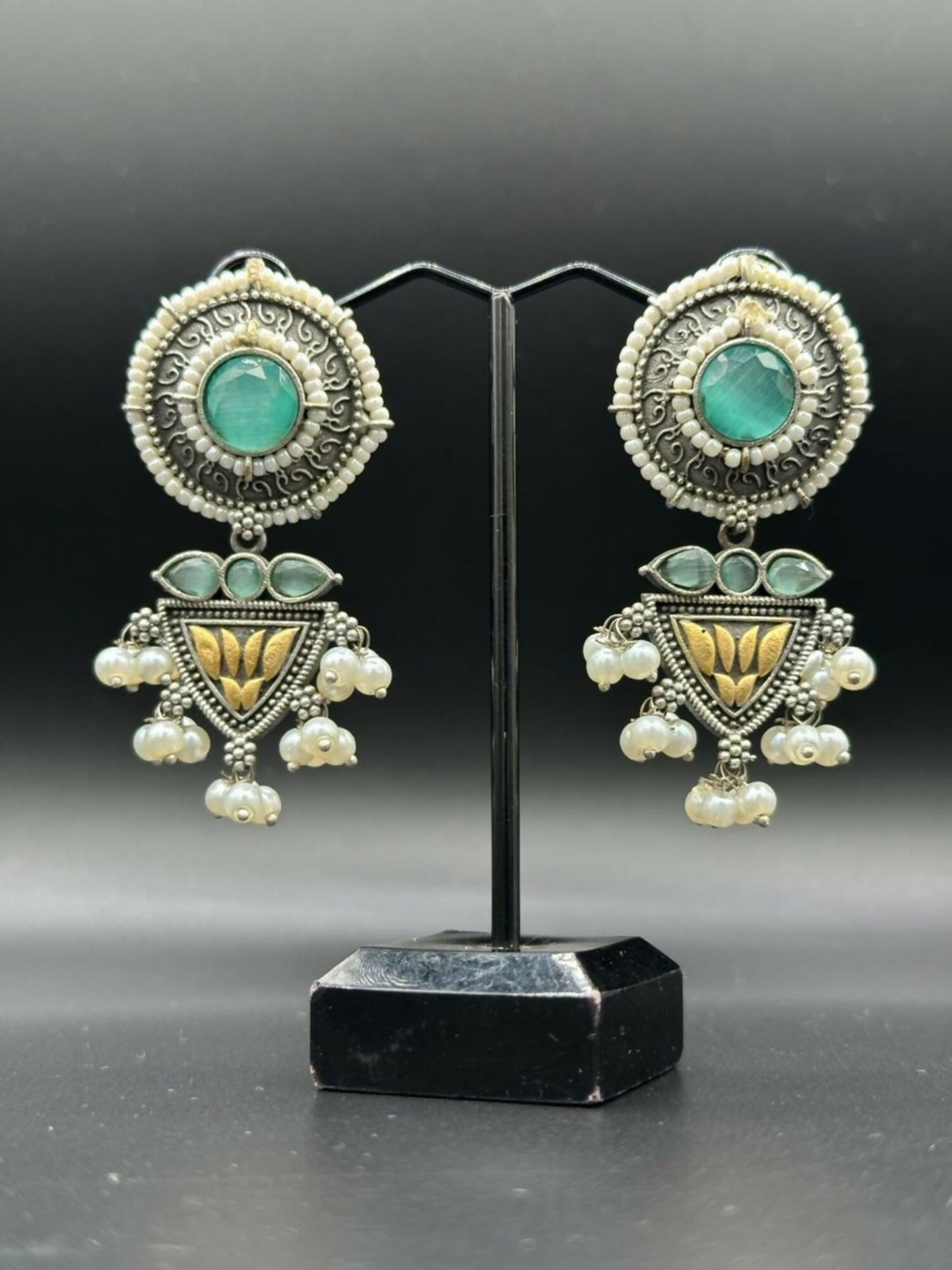 H&A Jewellery Handmade Brass Oxidized Jhumka