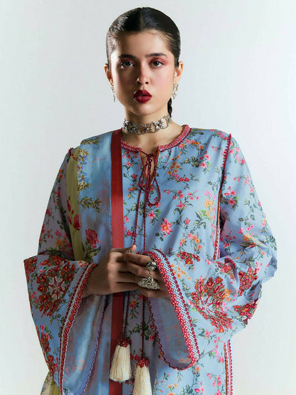 Jugnu by Hussain Rehar SS'25 Edit II Cotton Embroidered Unstitched 3-Piece Suit-NYAMI