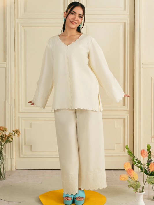 Mannat Clothing Boho Summer'26 Cotton Embroidered Stitched Suit-Crescent