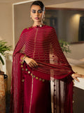 Hussain Rehar Basic Not Basic V Raw Silk Embellished Stitched 3-Piece Suit-Mulbery