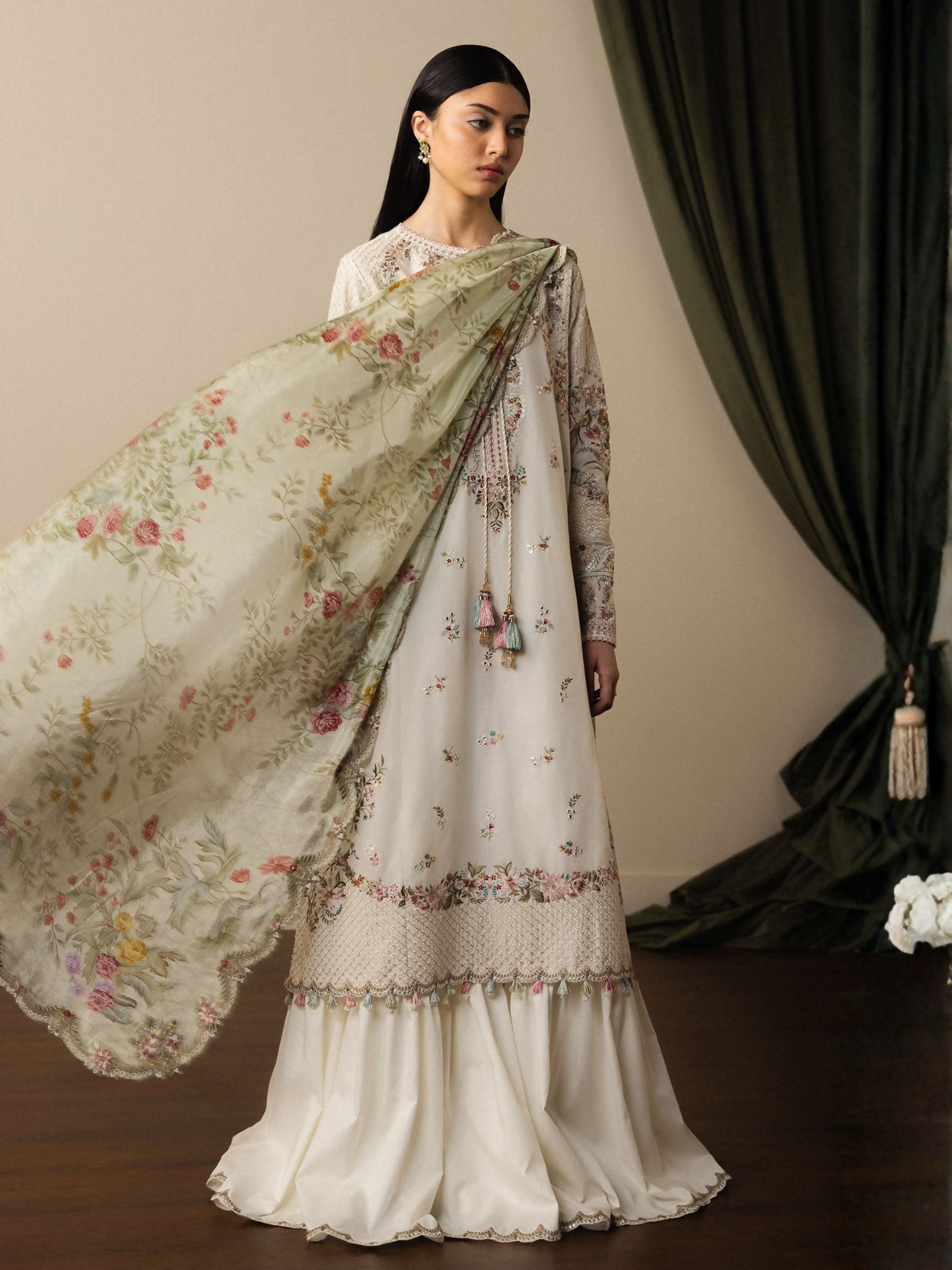 Zara ShahJahan Satori'26 Lawn Embroidered Unstitched 3-Piece Suit-Shiori-D5
