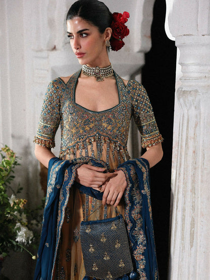 Hussain Rehar Festive Unstitched'26 Net Embroidered 3-Piece Suit-Man Jogi