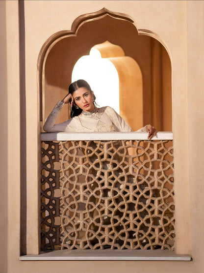 Binilyas Dilbaro Luxury Lawn Embroidered Unstitched 3-Piece Suit-401-A