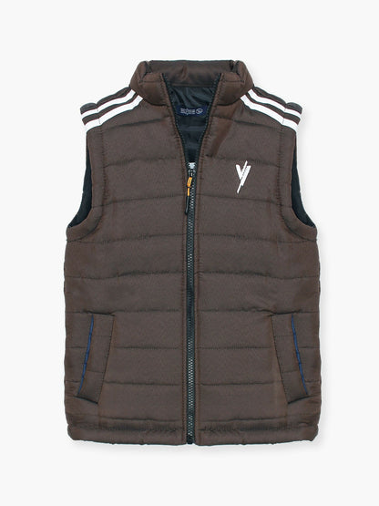 Brown Velvour Puffer Jacket- VJ35-D