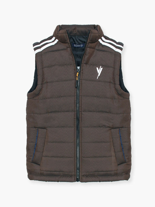 Brown Velvour Puffer Jacket- VJ35-D