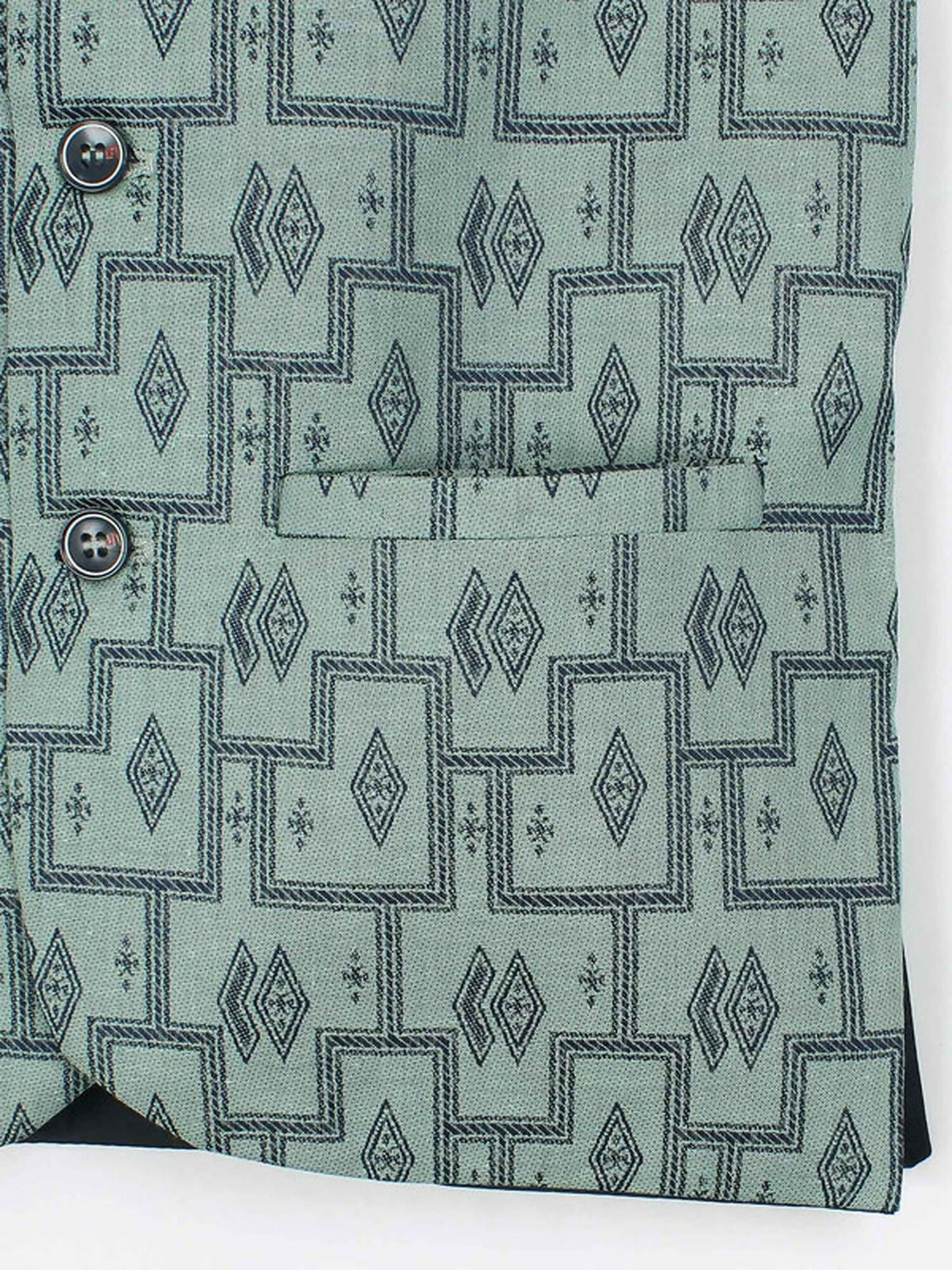 Velvour Boys Jacquard Printed Waistcoat-VW06-B