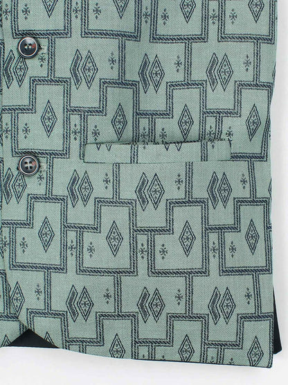 Velvour Boys Jacquard Printed Waistcoat-VW06-B