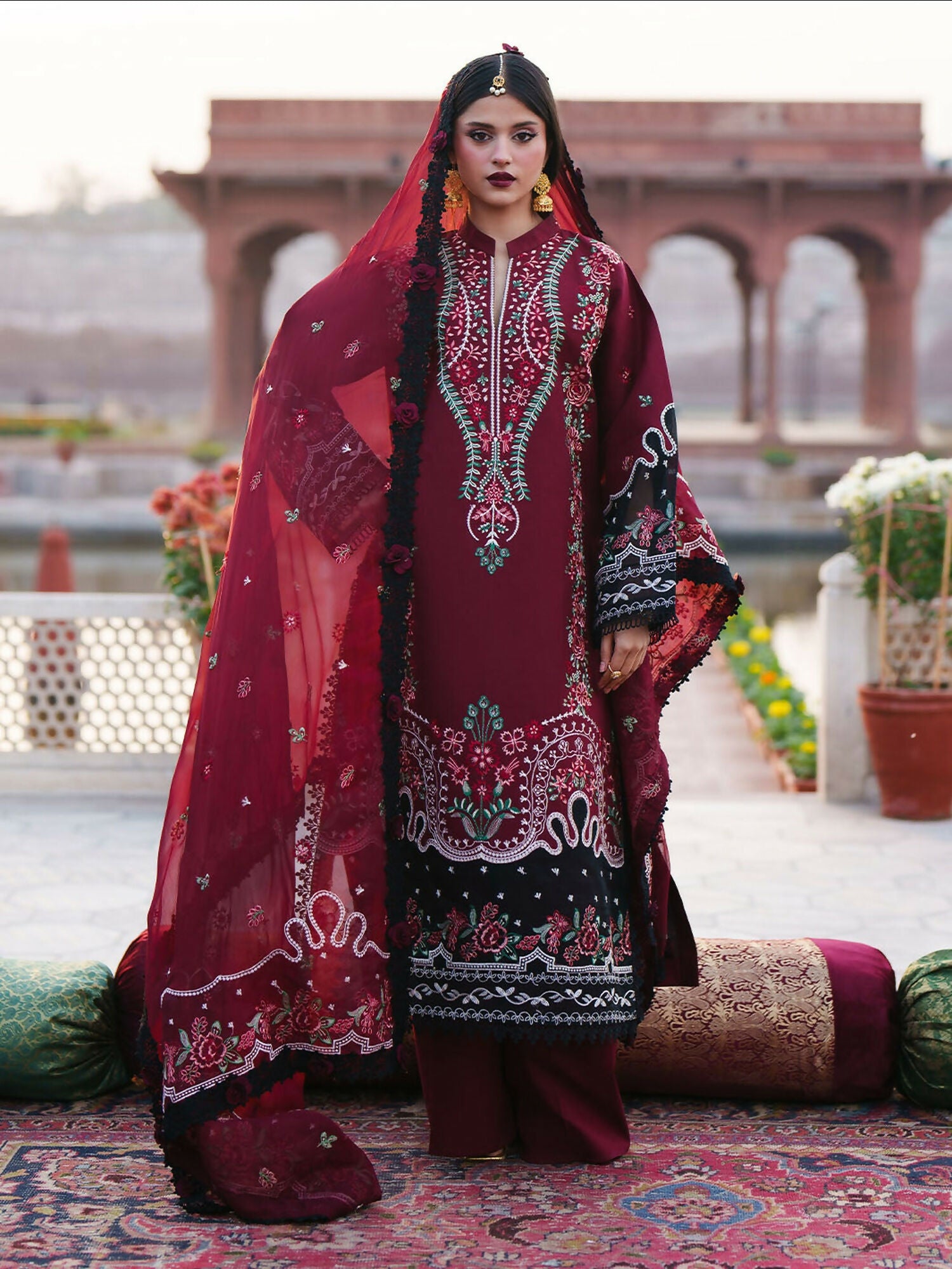 Mahnur Gul Luxury Lawn'26 Embroidered Stitched 3-Piece Suit-G-005
