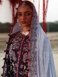 Hussain Rehar Karandi'25 Embroidered Unstitched 3-Piece Suit-Rouge