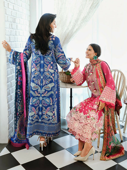 Mushq A Moi Luxury Lawn Embroidered Unstitched 3-Piece Suit-Moonlit Dreams