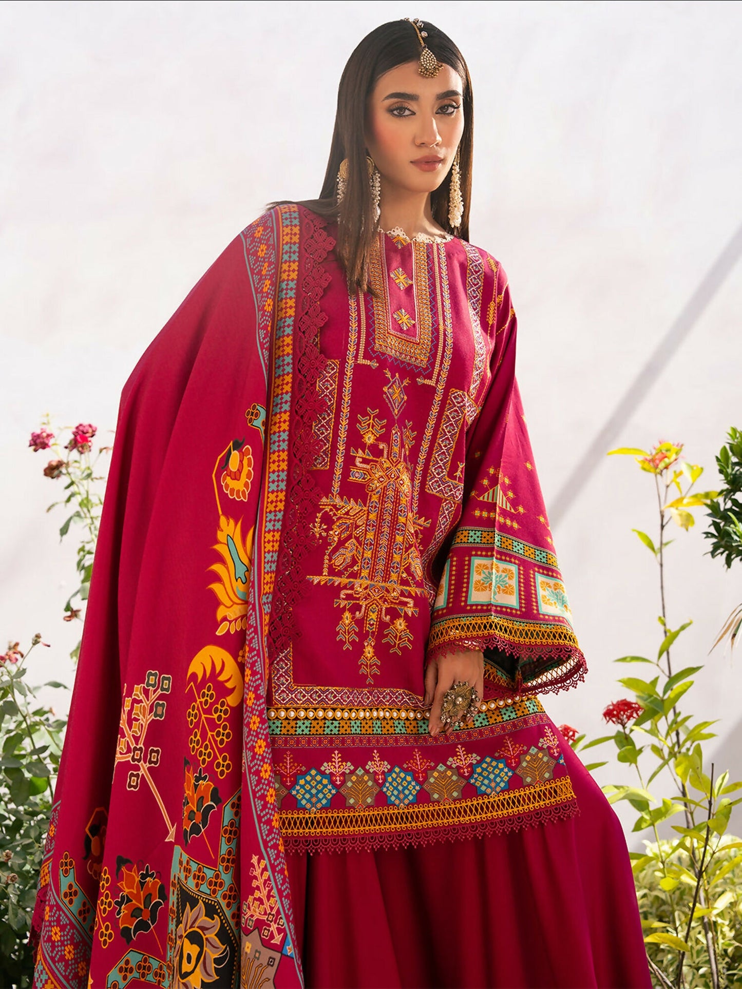 Binilyas Kotrai Embroidered Unstitched 3-Piece Suit-792 -B