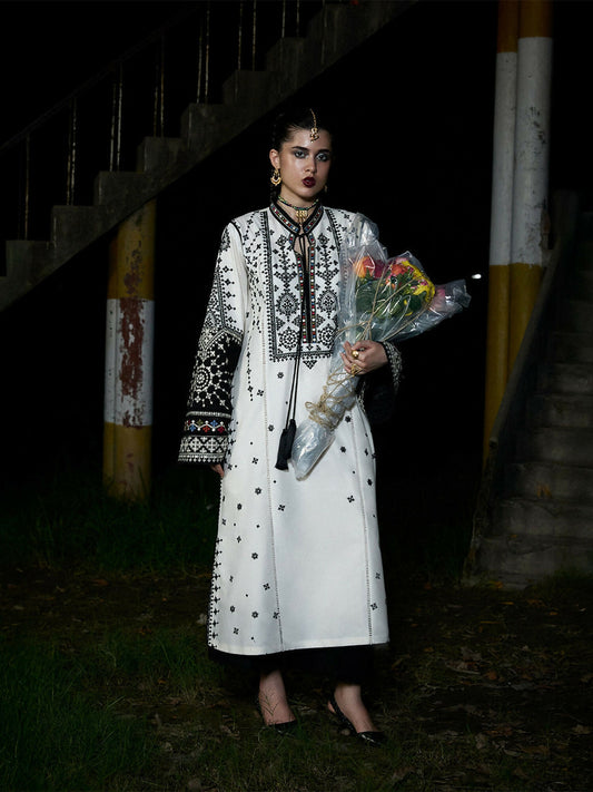 Jugnu By Hussain Rehar Mono'25 Cotton Embroidered Stitched 2-Piece-Urmi