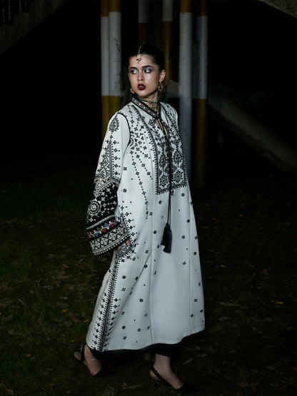 Jugnu By Hussain Rehar Mono'25 Cotton Embroidered Stitched 2-Piece-Urmi