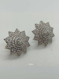 H&A Jewellery One Carat Zirconia Floral Stud Earrings