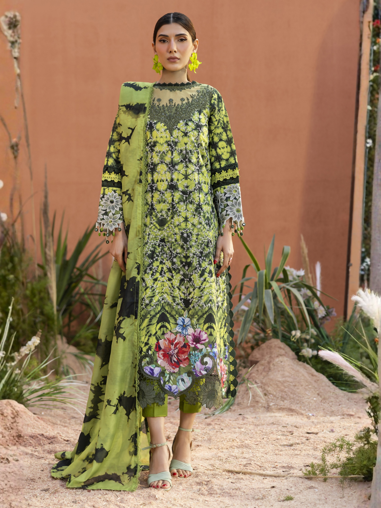 Parishay Ivy Bloom'26 Lawn Embroidered Unstitched 3-Piece Suit-IB-04