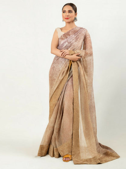 Imran Aftab Chiffon Printed Stitched Saree-IASC 15