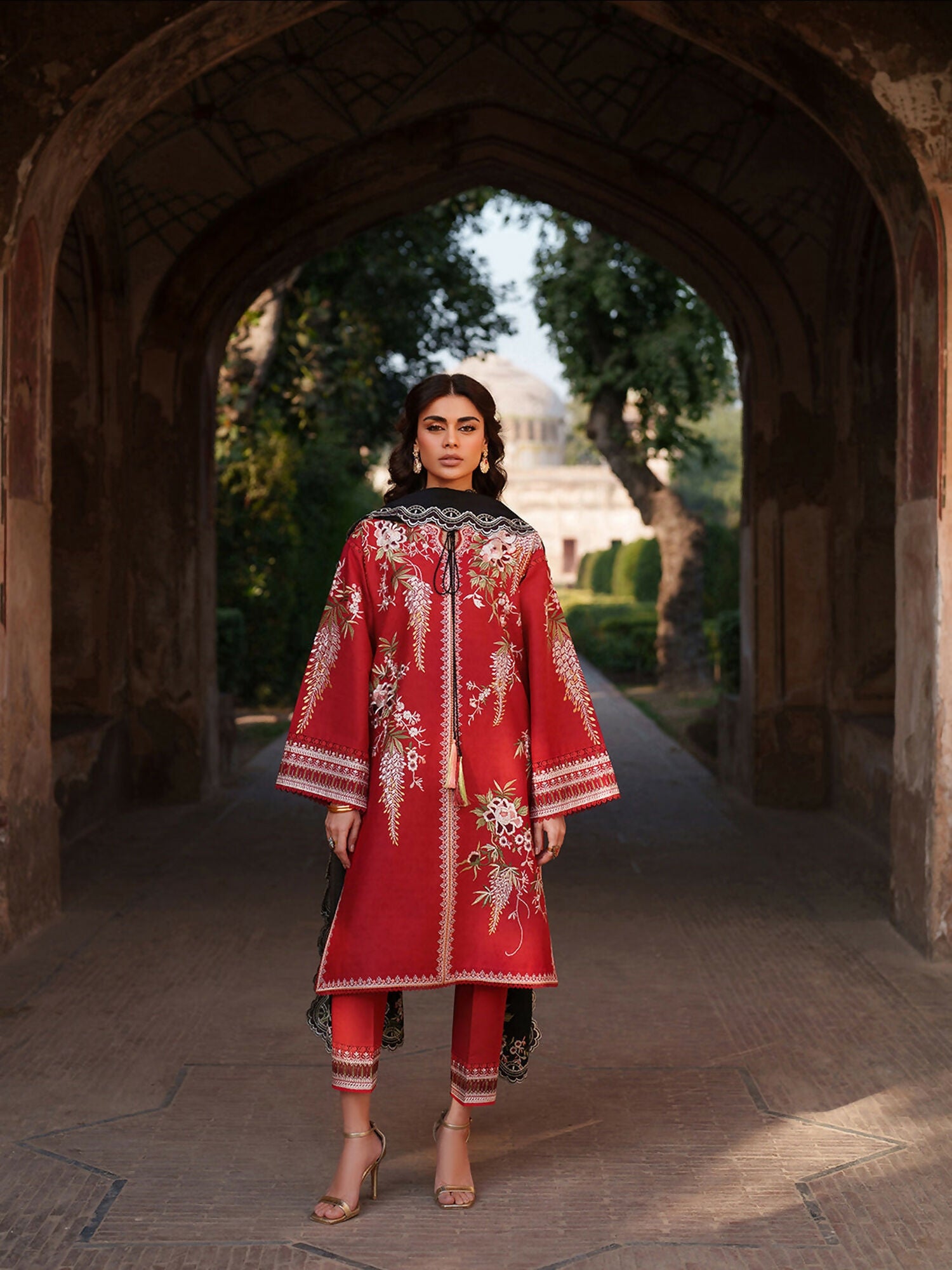 Binilyas Suroor Eid Pret'26 Lawn Embroidered Stitched 3-Piece Suit-241-B