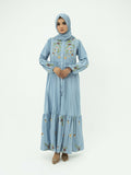 Kachy Dhaagy Dhanak Embroidered Maxi