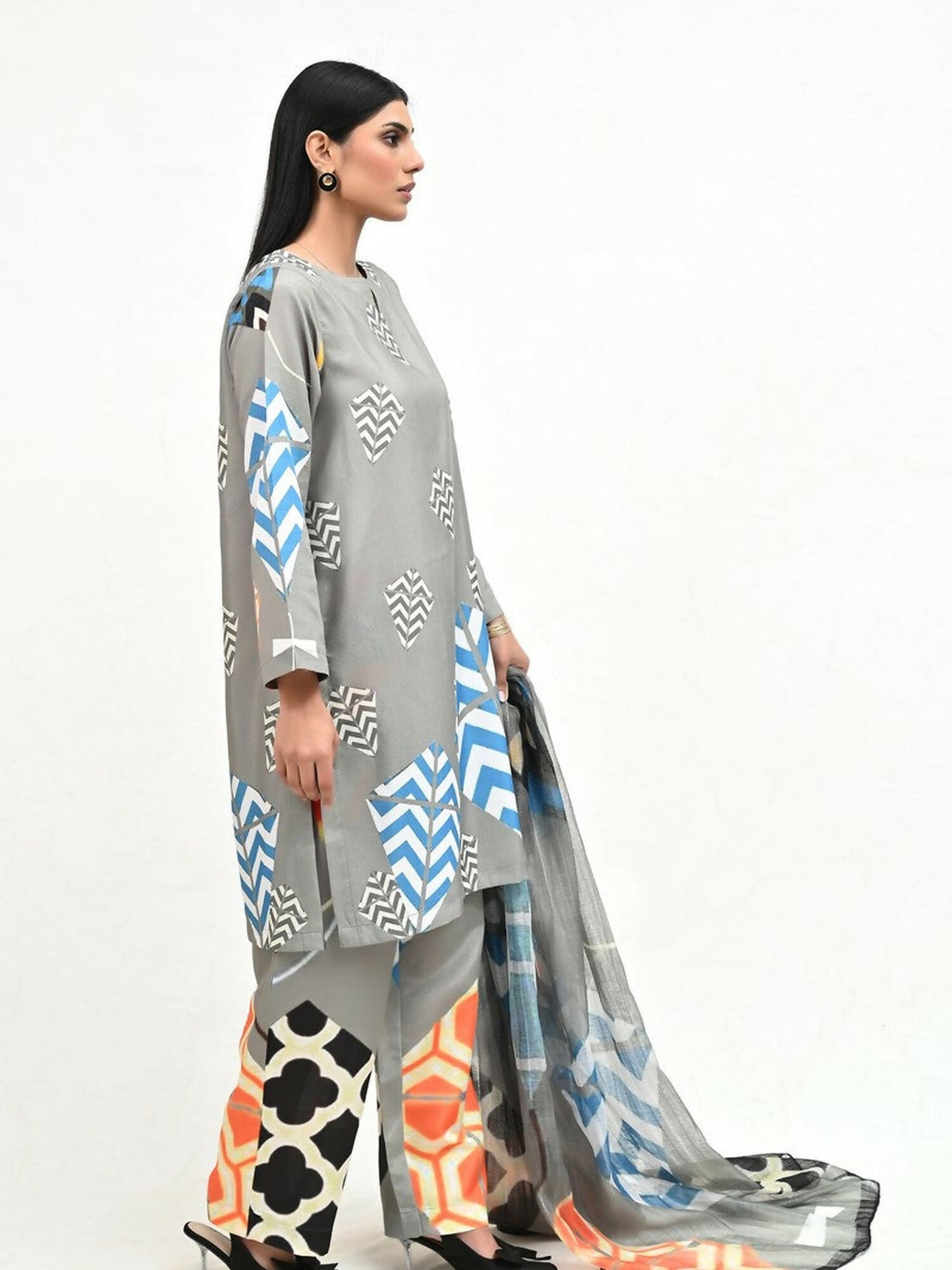 Imran Aftab Basant Mela Raw Silk Printed Unstitched 3-Piece Suit-IARP 02